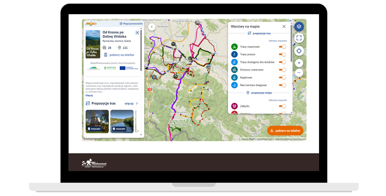 Interaktywna mapa atrakcji – Mapoprzewodnik „Od Krosna po Dolinę Wisłoka”